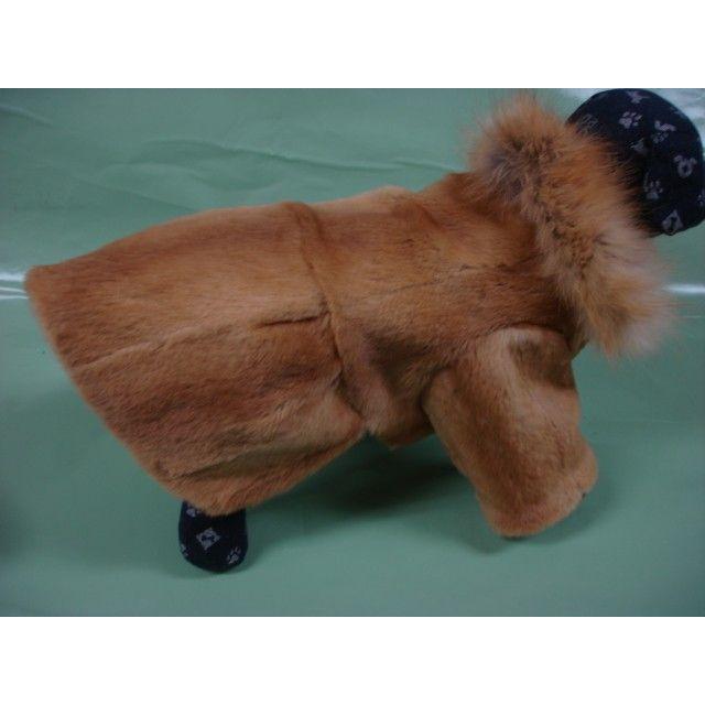 小型犬 毛皮 コート ウィゼル ナチュラル 4号サイズ : ファーリアー
