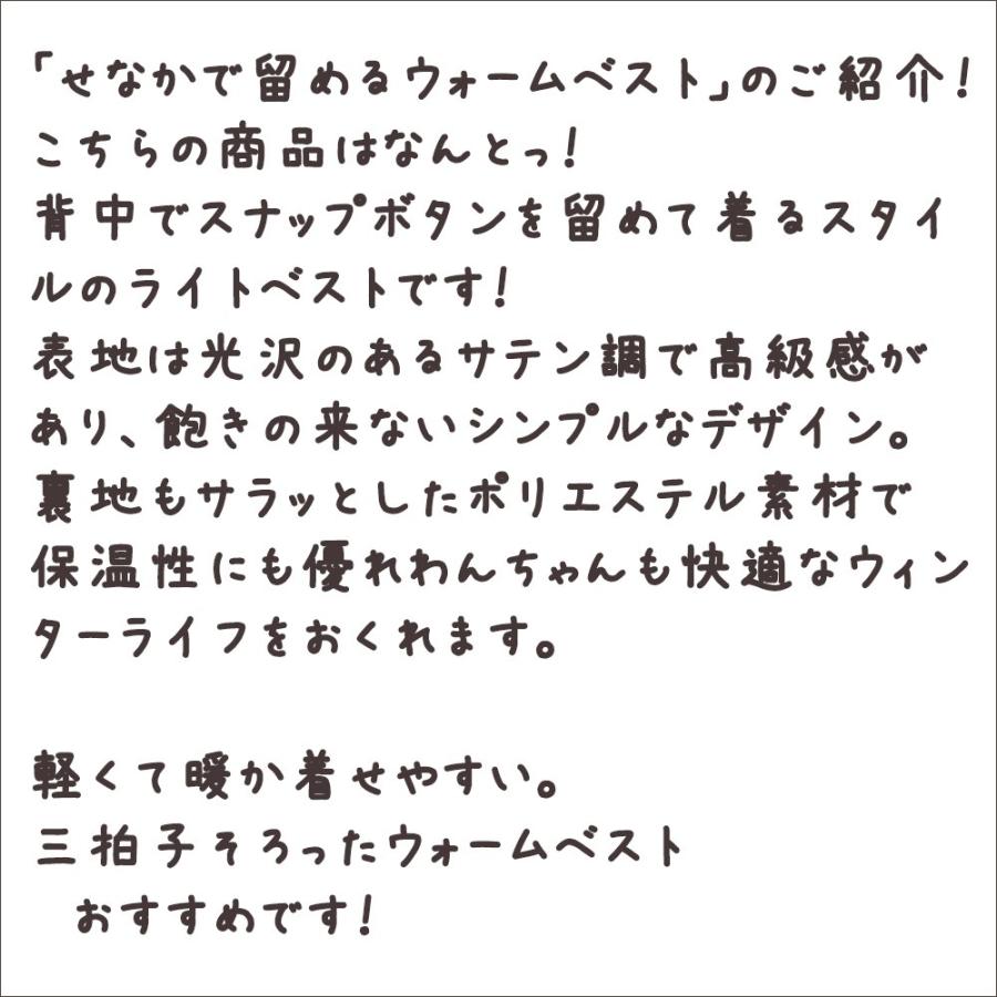 犬 服 ダウン風 秋 冬 背中で留める ベスト 小型犬 中型犬 超小型犬 猫 軽い ライトダウンベスト 送料無料 Hptd S59 わんわん Square Garden 通販 Yahoo ショッピング