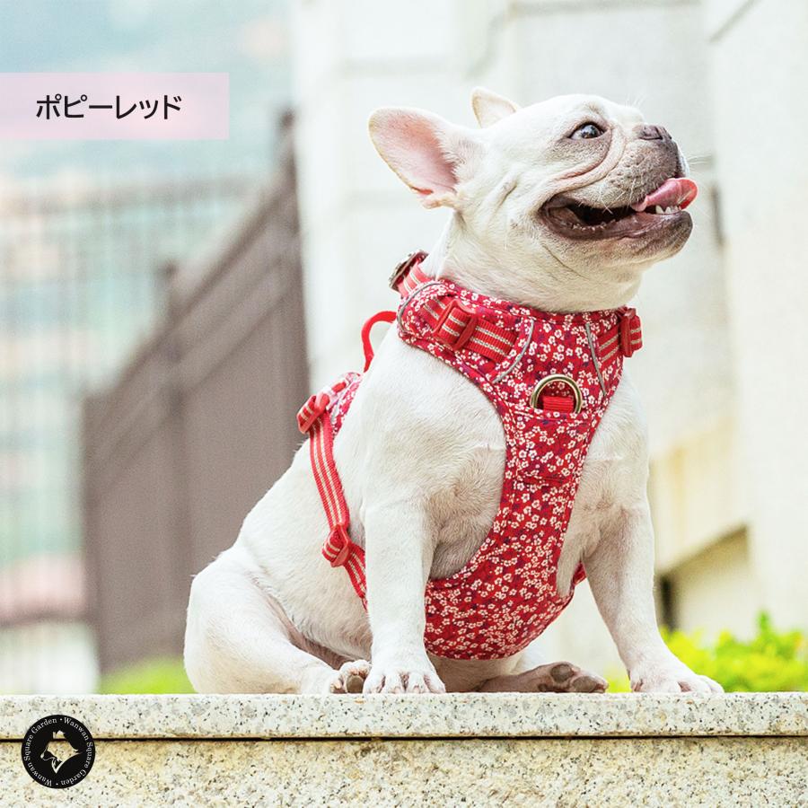 Truelove（トゥルーラブ） 犬 ハーネス 綿 和柄 花柄 簡単装着 頭を