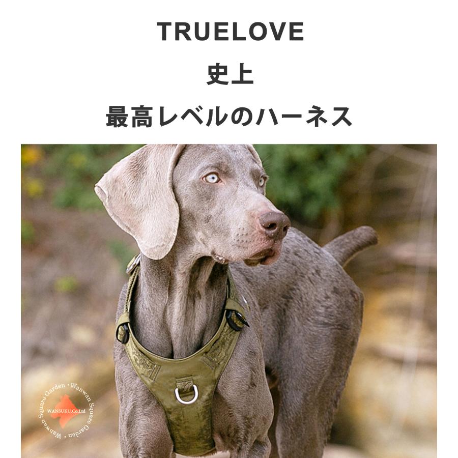 犬 ハーネス 抜けない 軽量 快適 丈夫 防水 Truelove ブランド 小型犬 中型犬 大型犬 コーデュラ セーフティハーネス ノンリフレクティブ 【反射無し】TLH6281の画像