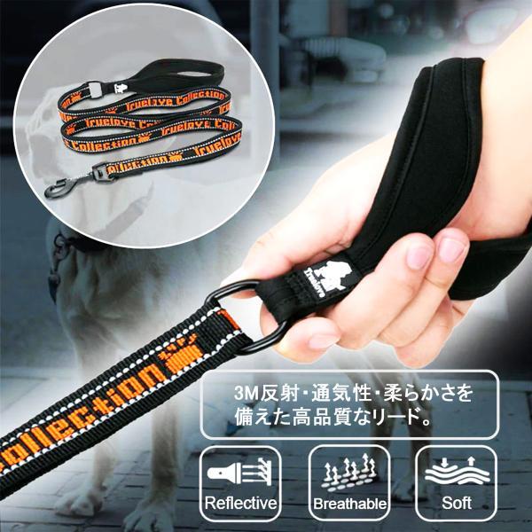 犬 リード 5つの便利なサブハンドル ネオプレン 小型犬 中型犬 大型犬用 Truelove 持ちやすい ソフトハンドル マルチハンドルリード TLL3071 | Truelove | 02