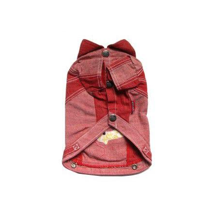 犬のデニムジャケット【BETTY BOOP Red Denim】犬のGジャン