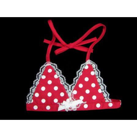 ペット　ビキニ Puppine掲載】犬のビキニトップ＆パンツセット【Red polka dot】犬