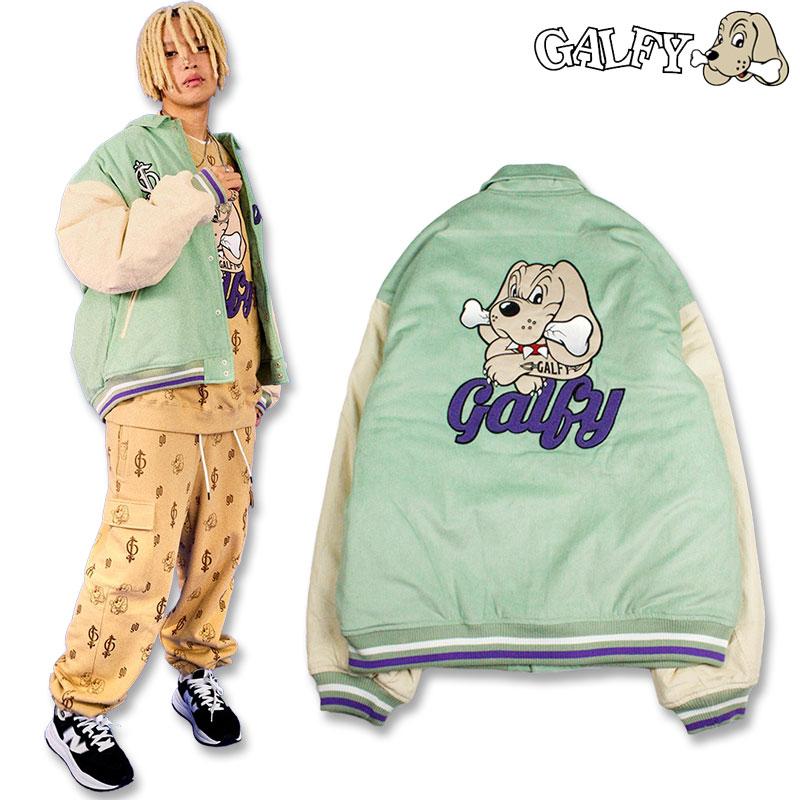 ガルフィー 激渋スタジャン GALFY 123007 秋冬 黒 サックス グリーン L XL｜wanwan｜04