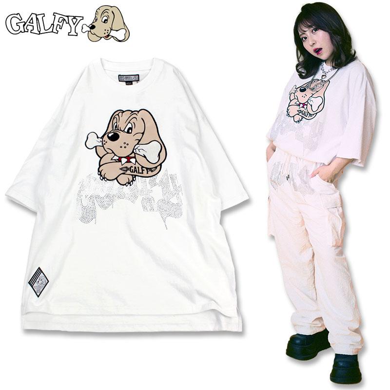 GALFY ガルフィー ビカビカ Tee 半袖Tシャツ 132035 白 黒 GALFY ガルフィー ビカビカ Tee 半袖Tシャツ 132035 白 黒