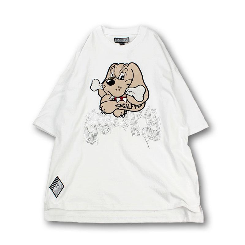 GALFY ガルフィー ビカビカ Tee 半袖Tシャツ 132035 白 黒 GALFY ガルフィー ビカビカ Tee 半袖Tシャツ 132035 白 黒