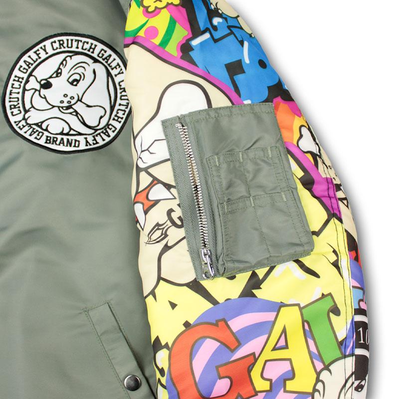 GALFY（ガルフィー） ガチャ袖MA-1 ブルゾン 133021 黒 カーキー 紺 L