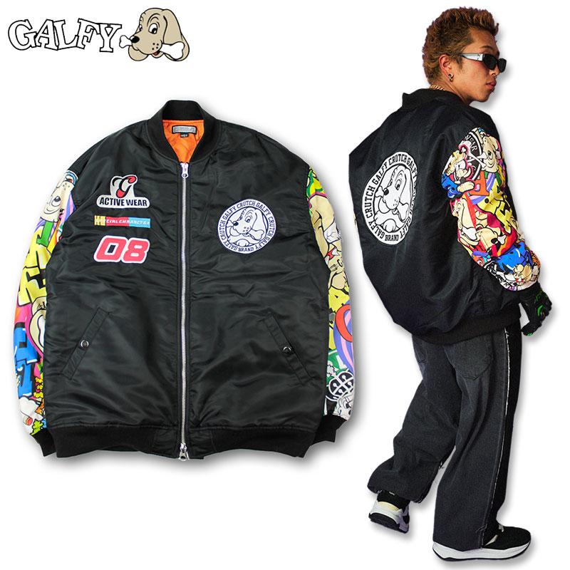 GALFY（ガルフィー） ガチャ袖MA-1 ブルゾン 133021 黒 カーキー 紺 L