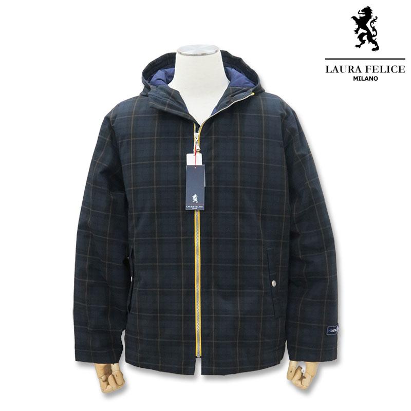 ネイビー フード付きジャケット リゾート ナイロンコンビ フード付き ニットジャケット