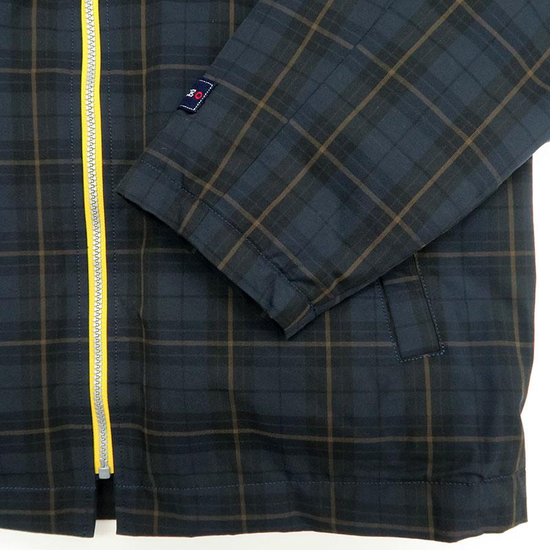 パラディーゾ メンズL ウィンドブルゾン フード付き 新品未使用 黒チェック柄 ラウラフェリーチェ フード付き ダウンジャケット LL 50 紺チェック