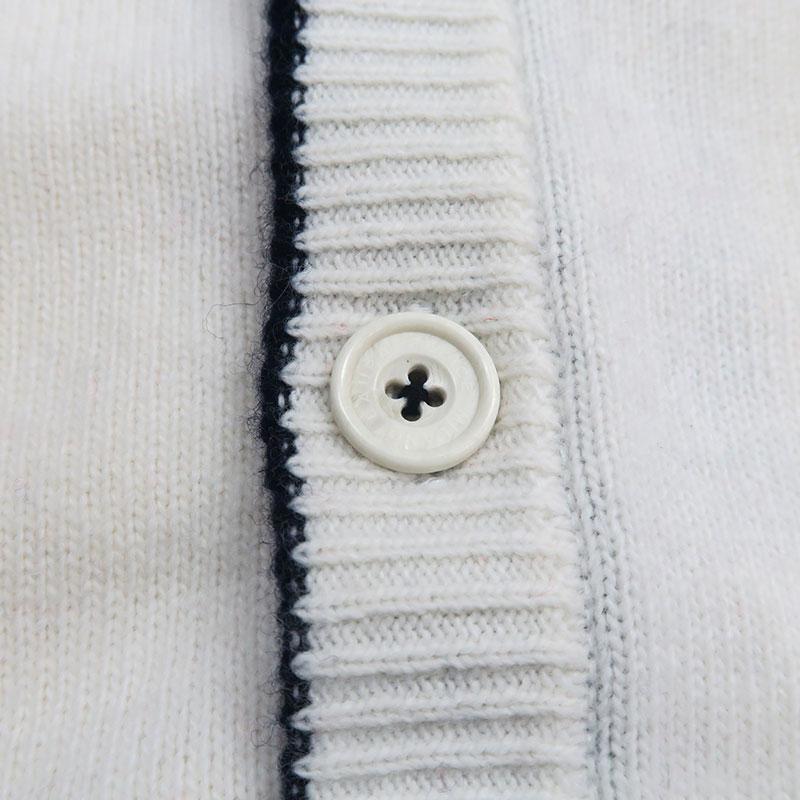 ラウラ ラウラフェリーチェ カーディガン ニット 白 ホワイト 紺