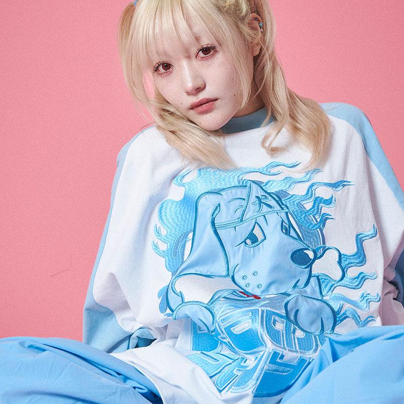 ガルフィー GALFY うらめしやロンTee 141008 長袖シャツ ピンク サックス グリーン L XL ヤンキー TGC｜wanwan｜08