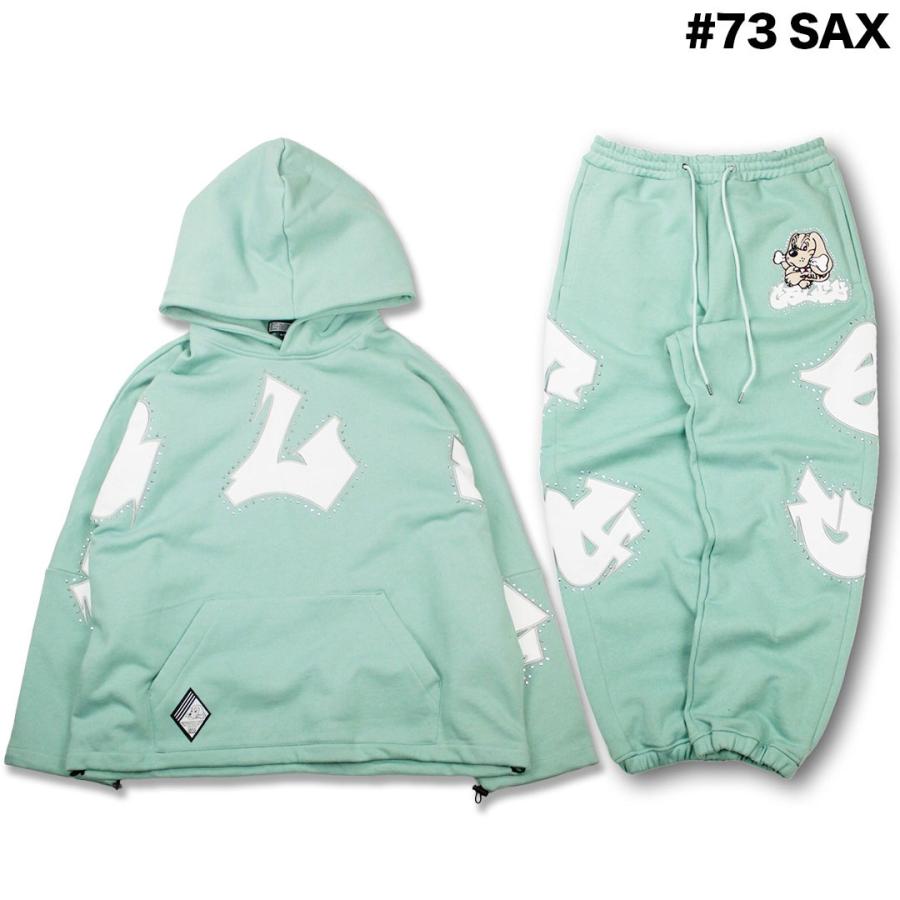 【GALFY / ガルフィー】 部族系ダブダブパーカー スウェット セットアップ GALFY (ガルフィー) 部族系ダブダブパーカー GREIGE / ロック