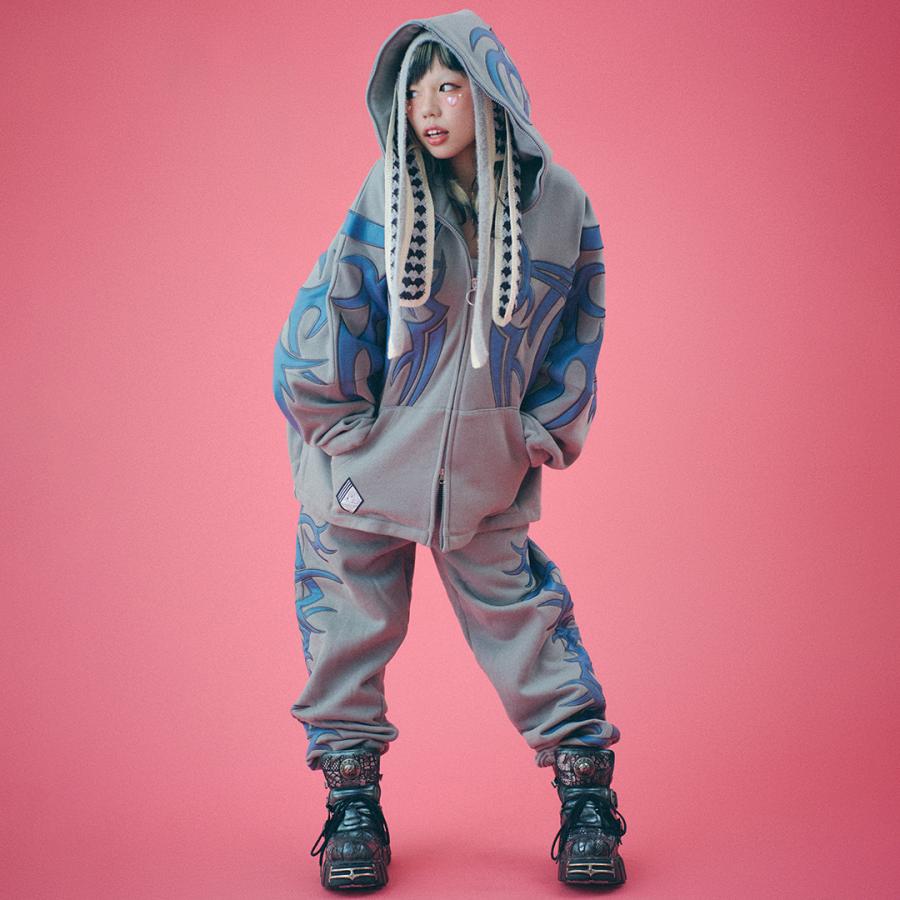 GALFY ガルフィー 部族系ダブダブパーカー 部族系スウェット GALFY ガルフィー 部族系ダブダブパーカー 部族系スウェット