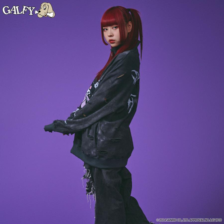 レアタグ付【GALFY/ガルフィー】×【クロミ】コラボハーフZIP　サンリオXL 楽天市場】クロミ × ガルフィー コラボ イルガルフィームラ染めハーフ