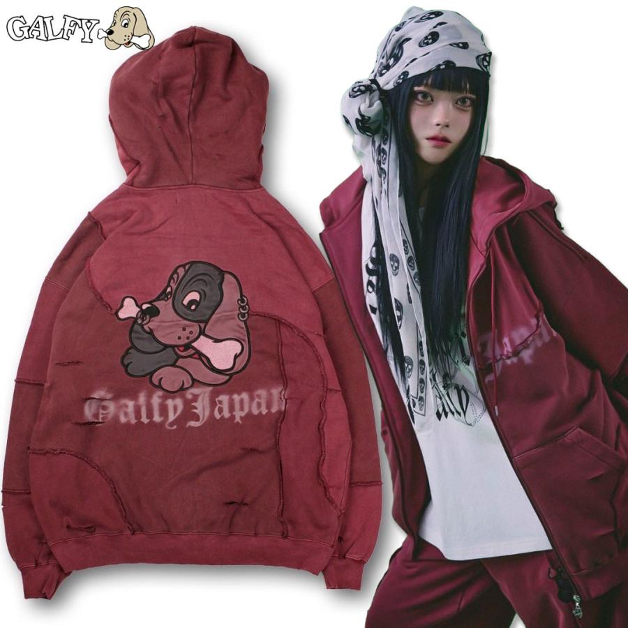 GALFY ガルフィー ツギハギゾンビパーカー 144016 #20 BLACK #70 GALFY ガルフィー ツギハギゾンビパーカー 144016 #20 BLACK #70