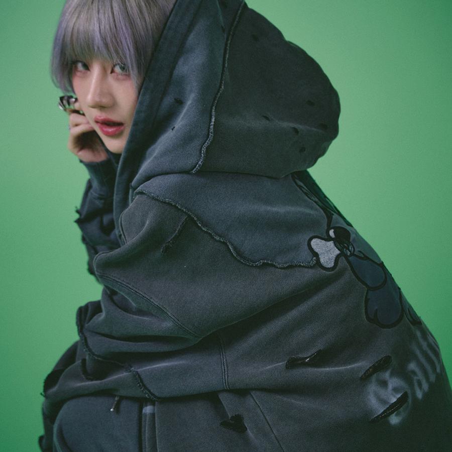 GALFY ガルフィー ツギハギゾンビパーカー 144016 #20 BLACK #70 GALFY ガルフィー ツギハギゾンビパーカー 144016 #20 BLACK #70