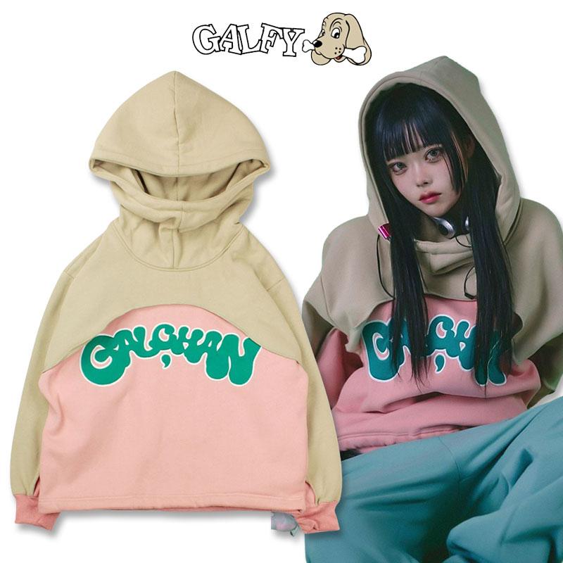 GALFY（ガルフィー） 半分パーカー 144021 #73 SAX×BEIGE #100 BEIGE