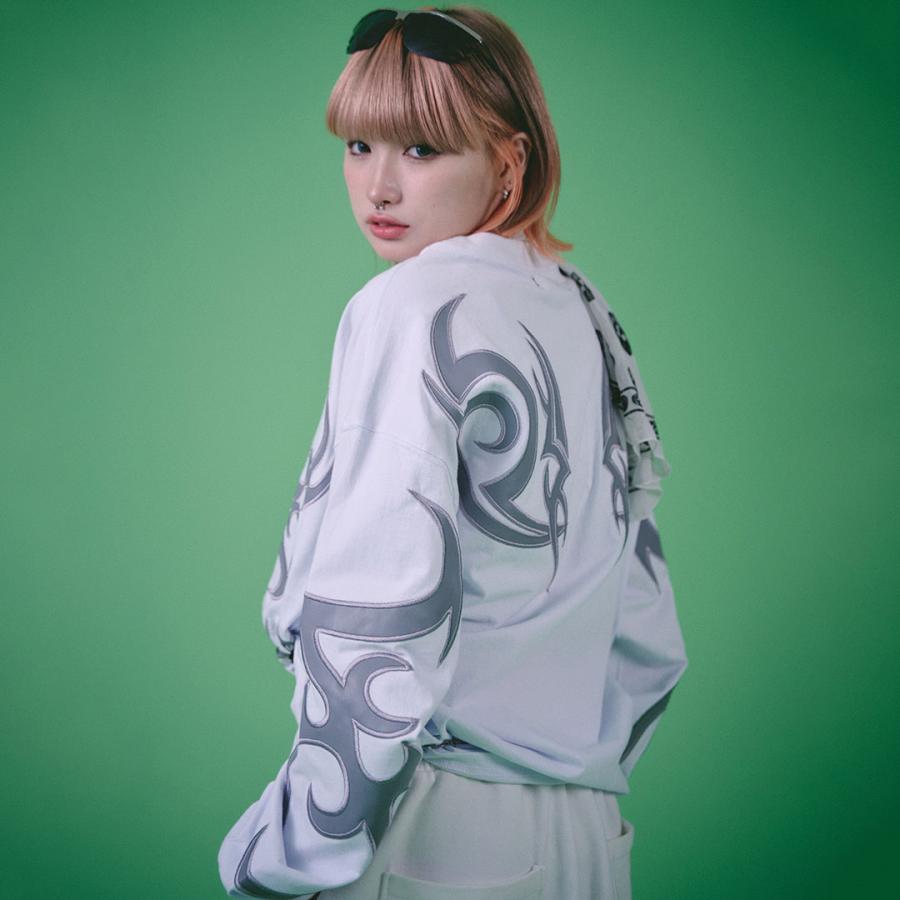 GALFY（ガルフィー） 部族ロンTee 144024 長袖Tシャツ ＃10 WHITE #20