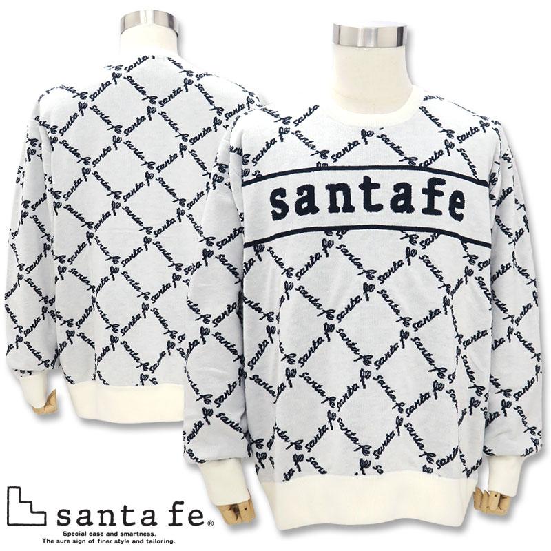サンタフェ ＼40％OFF／サンタフェ バイヤスフルロゴクルーニット 