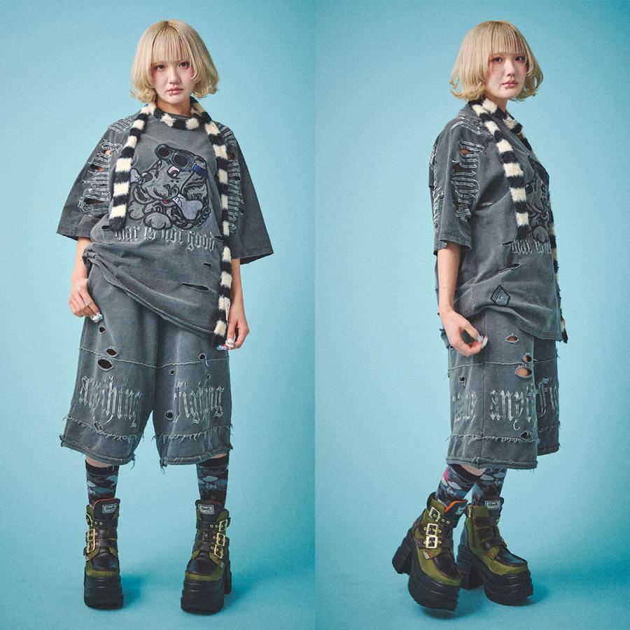 GALFY（ガルフィー） 病みに染まりし反戦 T シャツ 病みに染まりし反戦