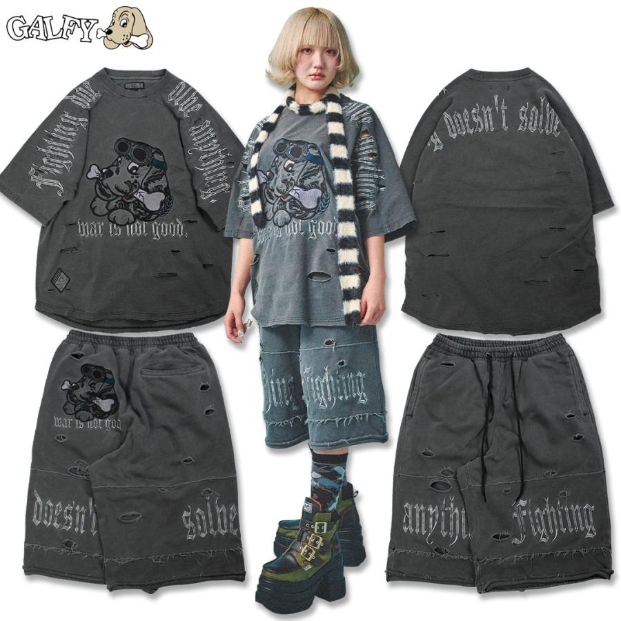 GALFY（ガルフィー） 病みに染まりし反戦 T シャツ 病みに染まりし反戦