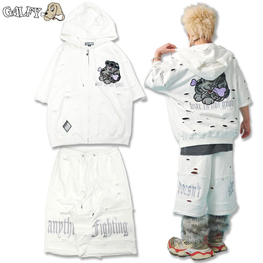 GALFY（ガルフィー） 病みに染まりし反戦 半パーカー 病みに染まりし