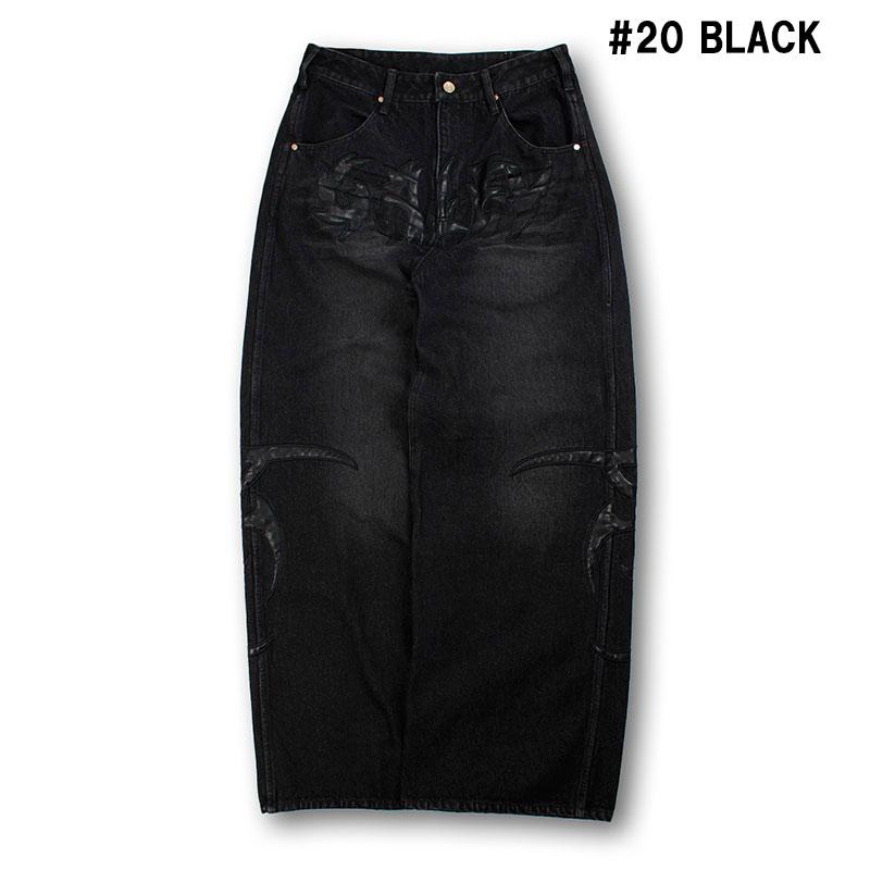 GALFY（ガルフィー） 部族長 デニム パンツ 152031 #20 BLACK #70 L