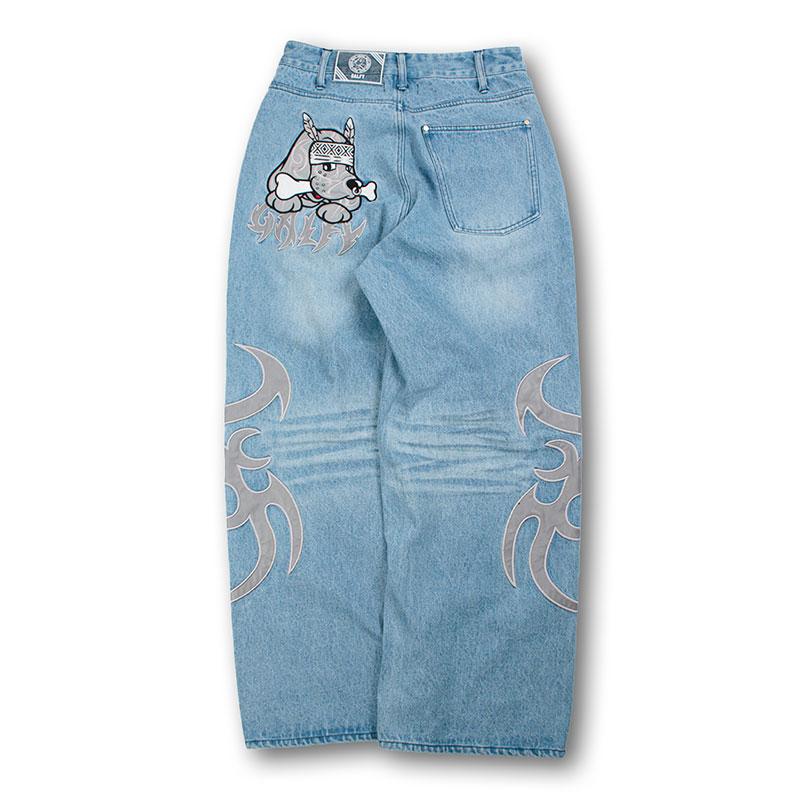 66980 ガルフィーデニムパンツ紺色F