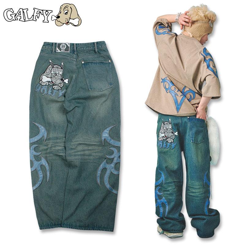 GALFY 悪魔犬スイッチデニム ブラック Lサイズ 楽天市場】送料無料 GALFY(ガルフィー) デニム セットアップ ジャージ