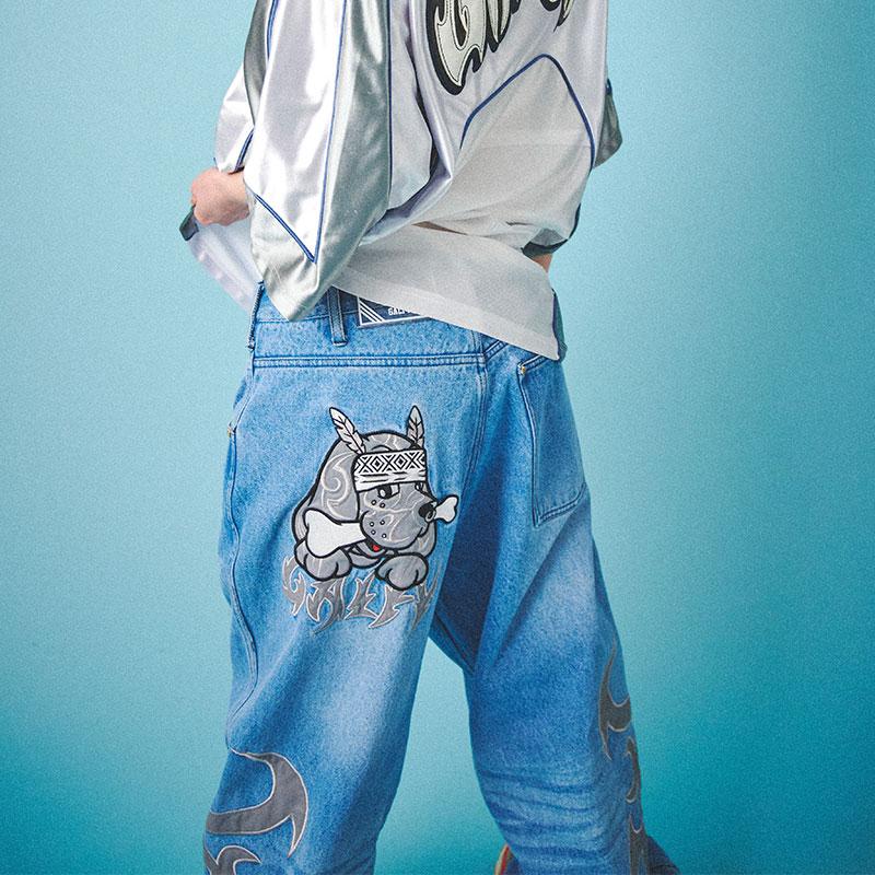 GALFY（ガルフィー） 部族長 デニム パンツ 152031 #20 BLACK #70 L