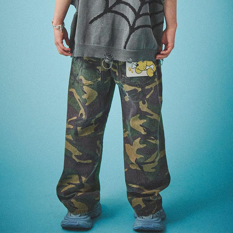 GALFY（ガルフィー） 合成獣(キメラ) パンツ デニム スエット 切り替え