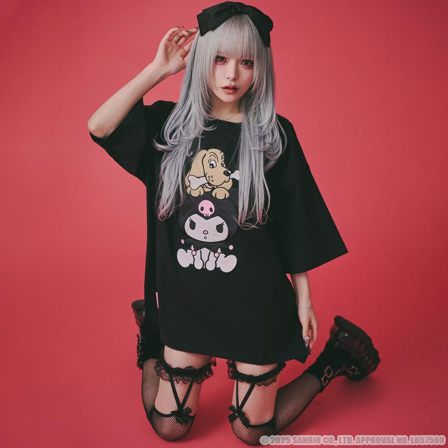 タグ付き【ガルフィー×クロミ】コラボ半袖刺繍T　白　オーバーサイズ　レア　希少 楽天市場】クロミ × GALFY ガルフィー クロミちゃんとGALFYの半袖TEE