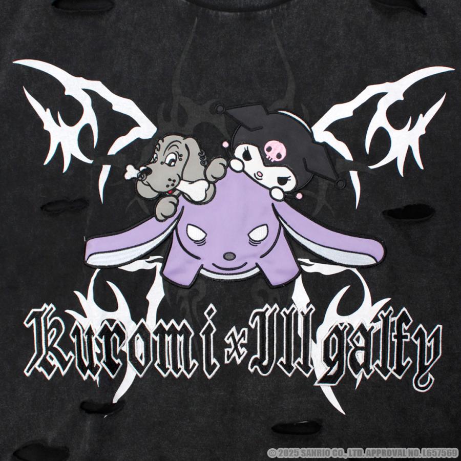 GALFY（ガルフィー） クロミ × コラボ イルガルフィーボロボロ半袖TEE