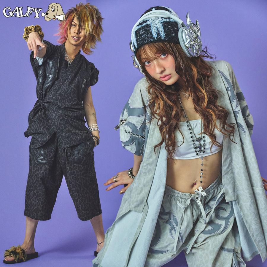 GALFY ガルフィー セットアップ メンズ レディース 部族長甚平 152078 送料無料 GALFY（ガルフィー） 部族長甚平 152078 #20 BLACK ＃10 O.WHITE L XL