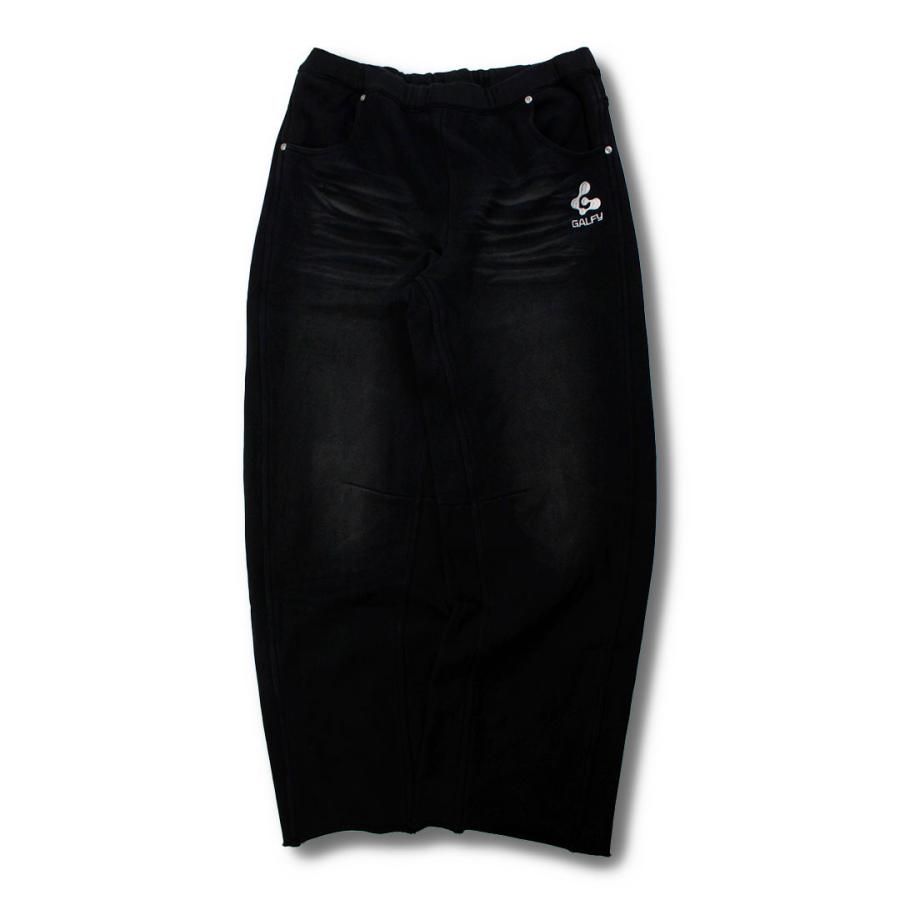 GALFY（ガルフィー） 用無しワイドスウェットパンツ 153010 BLACK INK