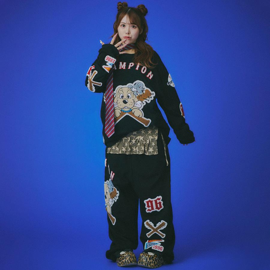 GALFY（ガルフィー） 復活わんわん大学ロンTee パンツ セットアップ