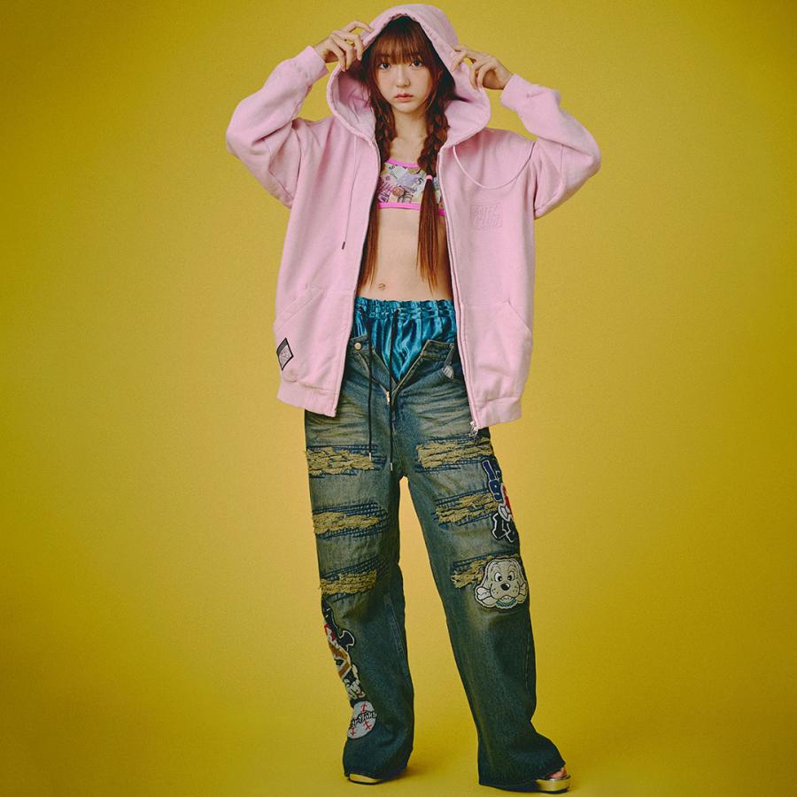 KOIWAN商品 GALFY（ガルフィー） GALFY CLUB ジップパーカー 153065 BLACK PINK L