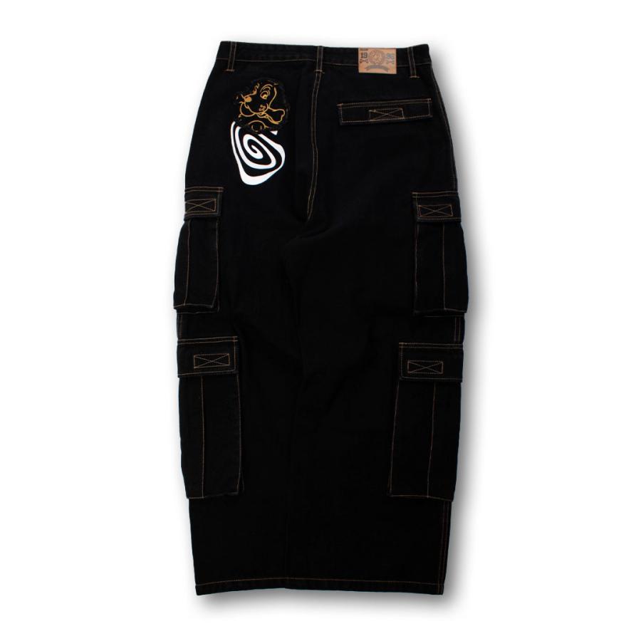 GALFY（ガルフィー） ぐるグニャデニムカーゴ 153074 BLACK BLUE BROWN
