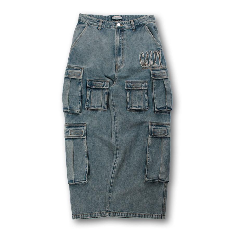 GALFY（ガルフィー） ぐるグニャデニムカーゴ 153074 BLACK BLUE BROWN