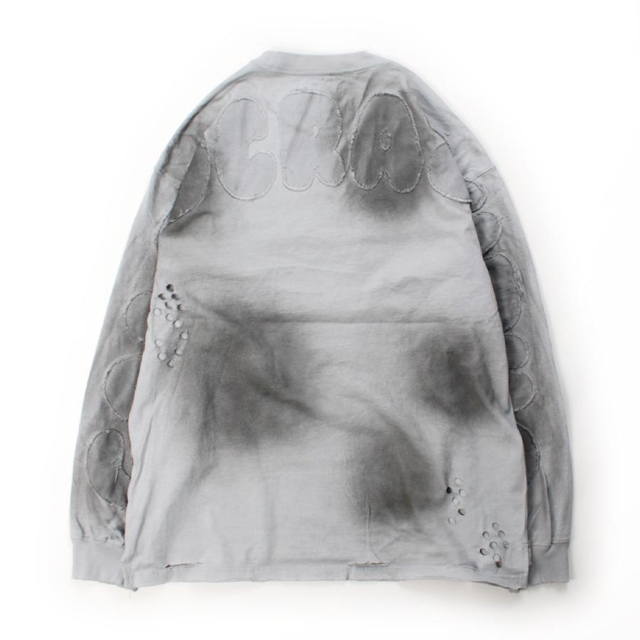 GALFY（ガルフィー） ぼろぼろロゴ百合の紋ロンT 153081 INK BLACK