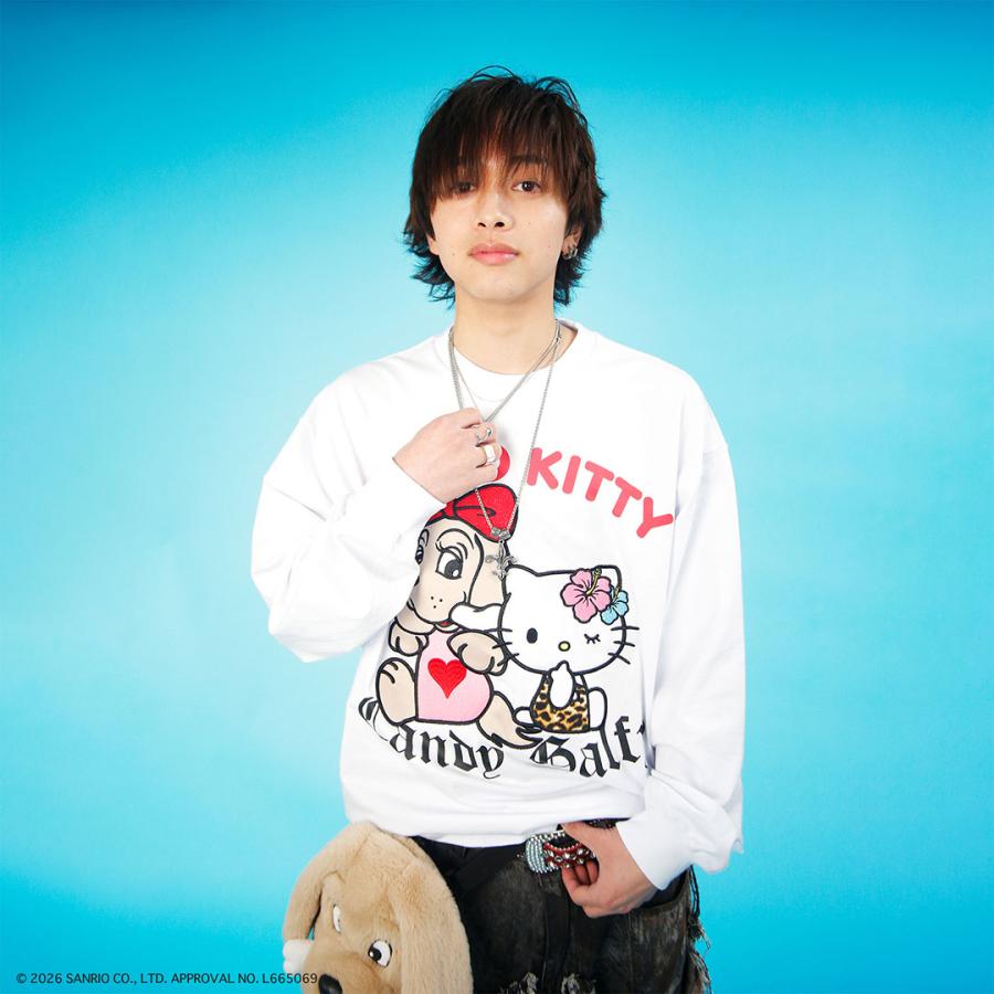 Galfy×Hello Kitty コラボ 長袖Tシャツ キティ ガルフィー GALFY（ガルフィー） キャンディー CANDY GALFY × HELLO KITTY コラボ