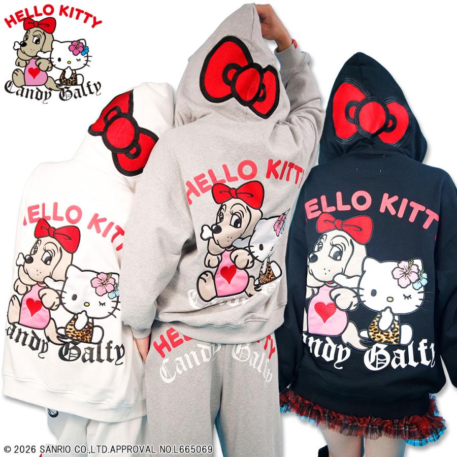 ガルフィー ハローキティ コラボ パーカー 男女兼用 XLサイズ 大型犬 GALFY（ガルフィー） キャンディー CANDY GALFY × HELLO KITTY コラボ