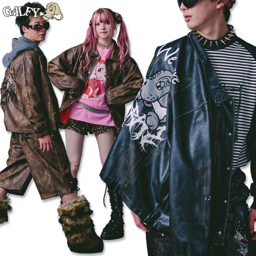 GALFY（ガルフィー） バチバチ ピアス PU コーチ ジャケット 161021