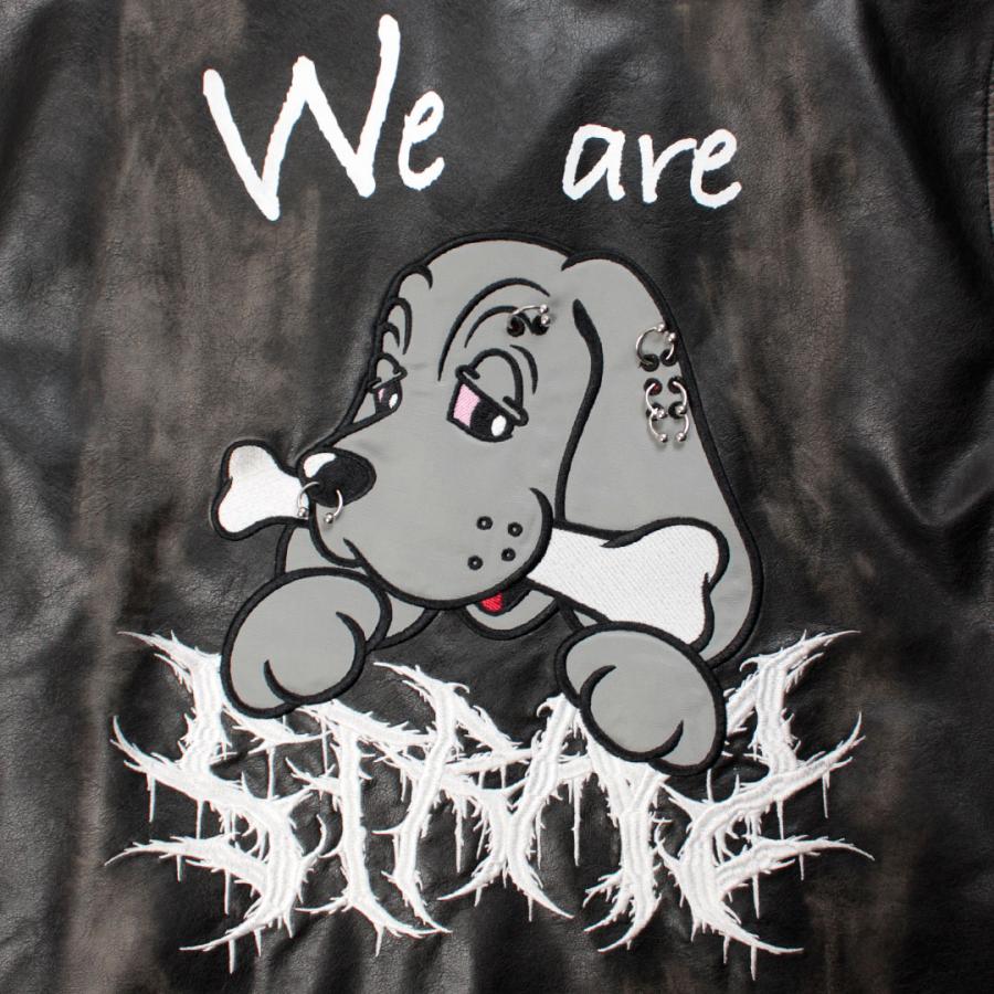 GALFY コーチジャケット スタジャン 黒 クロスボーン 骨 デカロゴ 中型犬 GALFY コーチジャケット スタジャン 黒 クロスボーン 骨 デカロゴ 中型