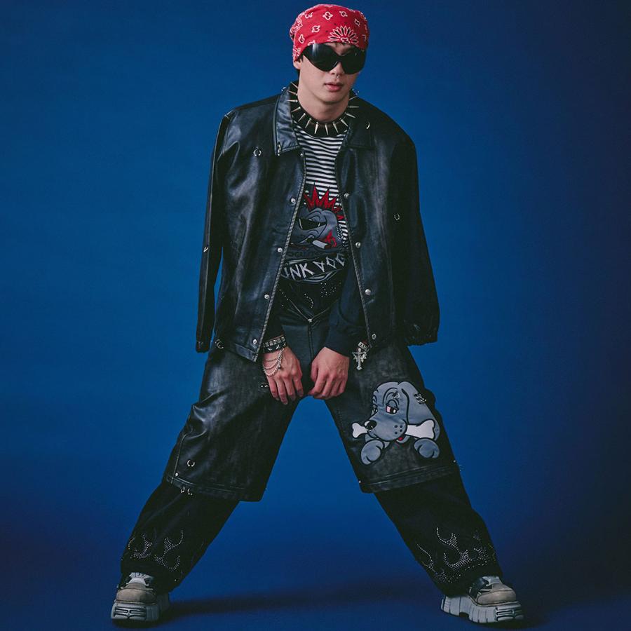 GALFY（ガルフィー） バチバチ ピアス PU コーチ ジャケット 161021