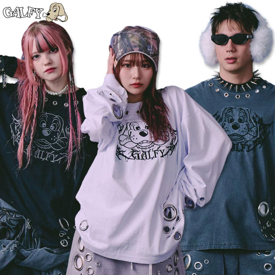 GALFY（ガルフィー） 穴あきPUNCHロンTee 161025 #10 WHITE #20 BLACK