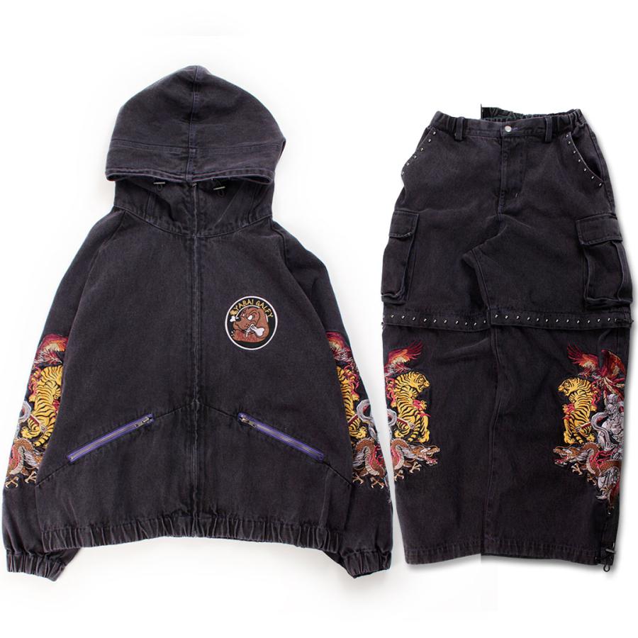 GALFY（ガルフィー） 鬼YABAI デニム フーディー & デニム カーゴ