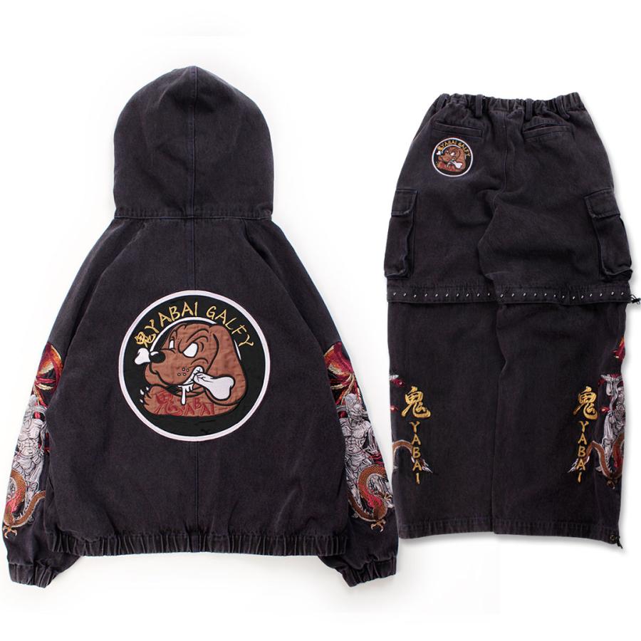 GALFY（ガルフィー） 鬼YABAI デニム フーディー & デニム カーゴ