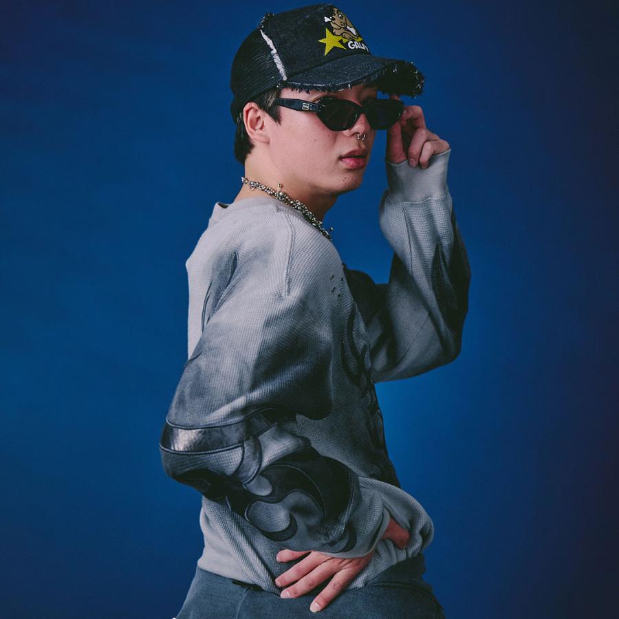 GALFY（ガルフィー） 汚れ部族ワッフルロンTee 長袖 Tシャツ 161045 